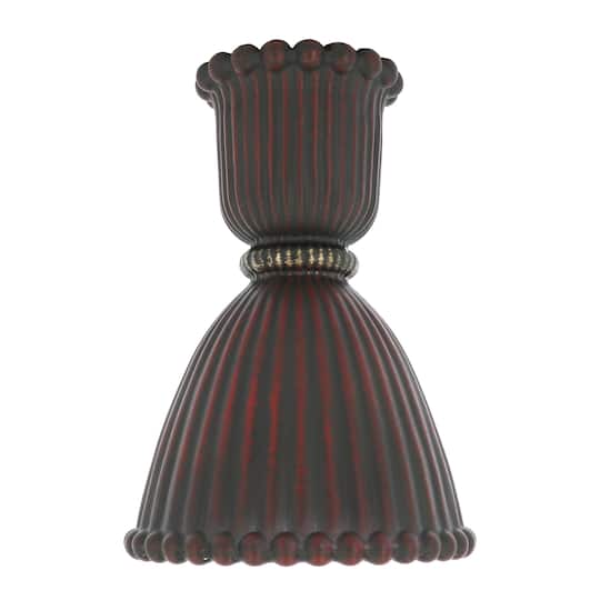 4" Dark Red Fluted Taper Candle Holder by Ashland®